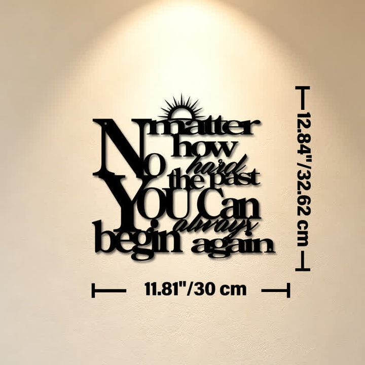 Buddha Stones Laser Cut Inspirational Quote Sunray Matte Iron Metal Meaningful Symbols Wall Art - Approx. 30cm x 32.62cm x 0.1cm / 11.81in x 12.84in x 0.04in - image 4