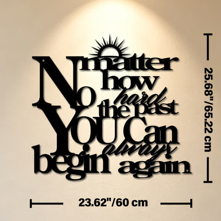 Buddha Stones Laser Cut Inspirational Quote Sunray Matte Iron Metal Meaningful Symbols Wall Art - Approx. 60cm x 65.22cm x 0.12cm / 23.62in x 25.68in x 0.05in - image 12