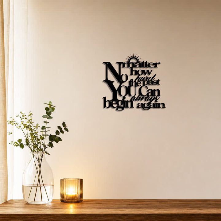 Buddha Stones Laser Cut Inspirational Quote Sunray Matte Iron Metal Meaningful Symbols Wall Art - image 3
