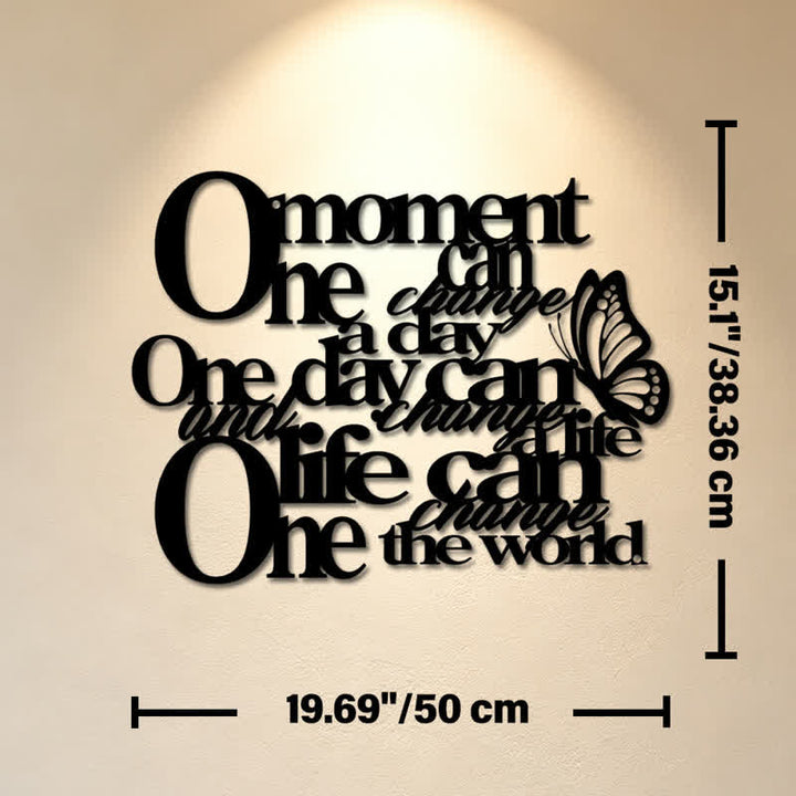 Buddha Stones Inspirational Butterfly Quote Modern Minimalist Iron Metal Meaningful Symbols Wall Art - Approx. 50cm x 38.36cm x 0.12cm / 19.69in x 15.10in x 0.05in - image 10