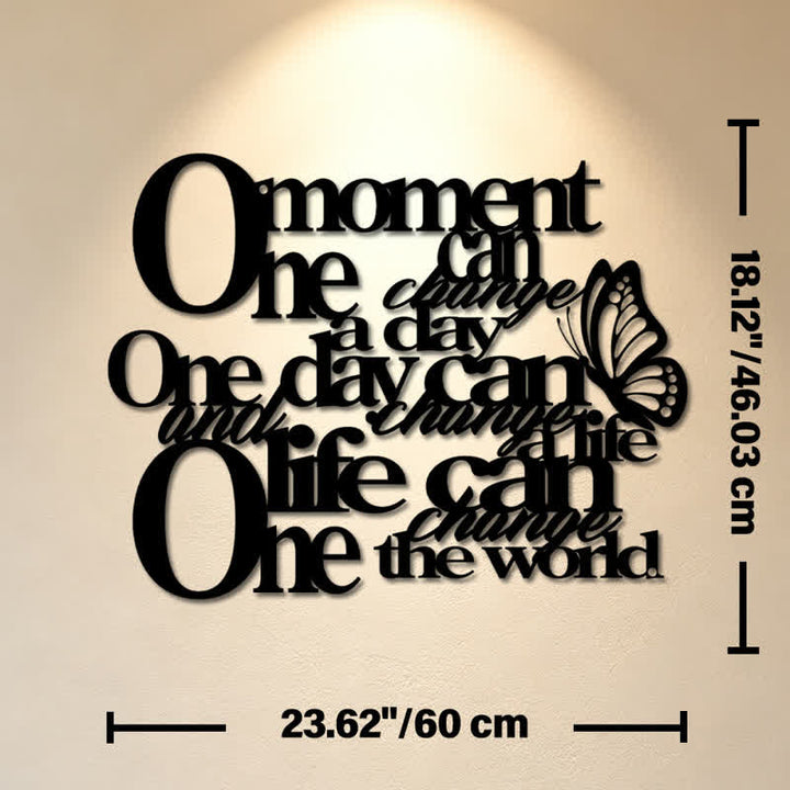 Buddha Stones Inspirational Butterfly Quote Modern Minimalist Iron Metal Meaningful Symbols Wall Art - Approx. 60cm x 46.03cm x 0.12cm / 23.62in x 18.12in x 0.05in - image 12