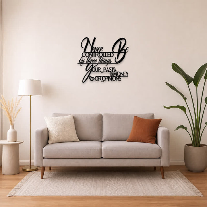 Buddha Stones Matte Black Inspirational Typography Iron Metal Meaningful Symbols Wall Art - image 13