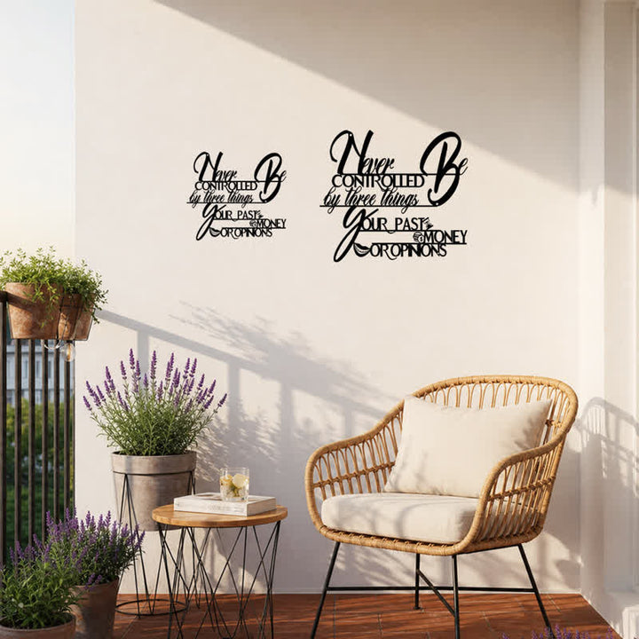 Buddha Stones Matte Black Inspirational Typography Iron Metal Meaningful Symbols Wall Art - image 9