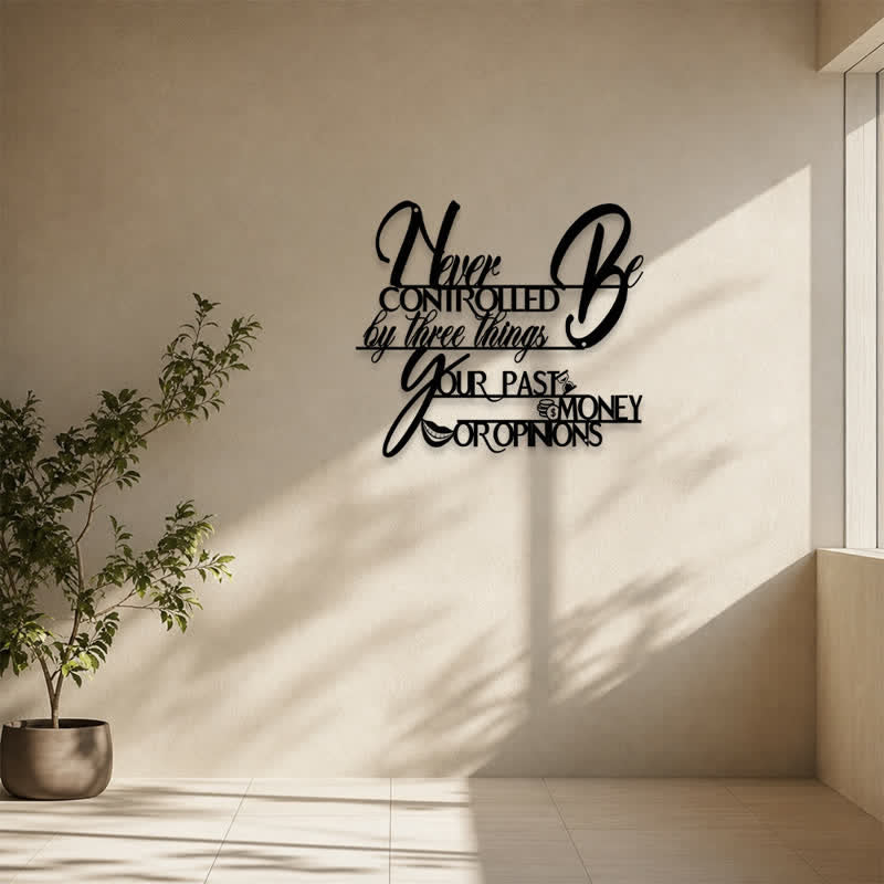 Buddha Stones Matte Black Inspirational Typography Iron Metal Meaningful Symbols Wall Art - image 11