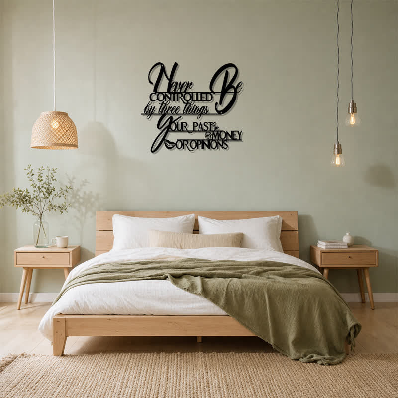 Buddha Stones Matte Black Inspirational Typography Iron Metal Meaningful Symbols Wall Art - image 14