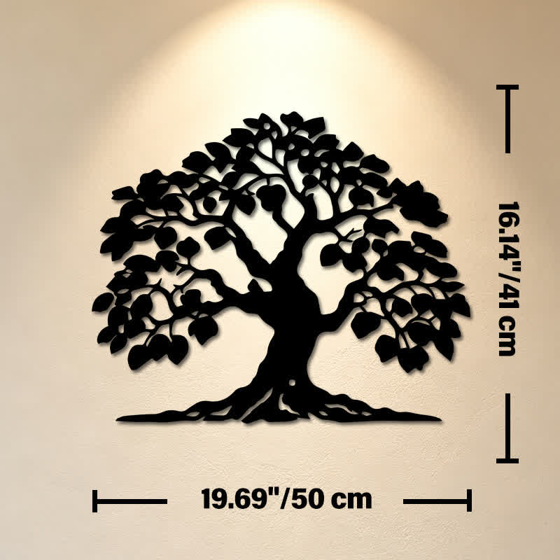 Buddha Stones Metal Tree of Life Unity Silhouette Iron Metal Meaningful Symbols Wall Arts - Approx. 50cm x 41.0cm x 0.12cm / 19.69in x 16.14in x 0.05in - image 10