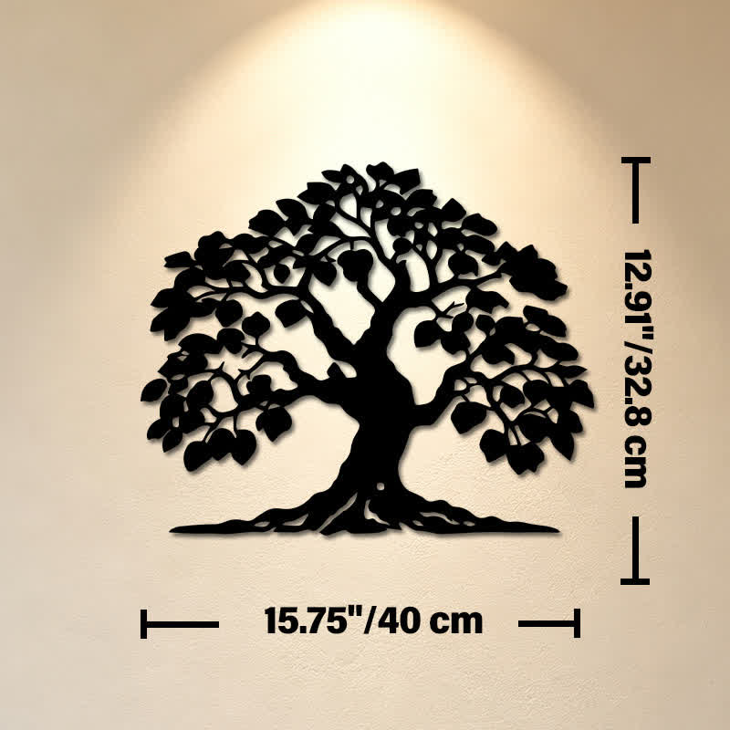 Buddha Stones Metal Tree of Life Unity Silhouette Iron Metal Meaningful Symbols Wall Arts - Approx. 40cm x 32.8cm x 0.1cm / 15.75in x 12.91in x 0.04in - image 8