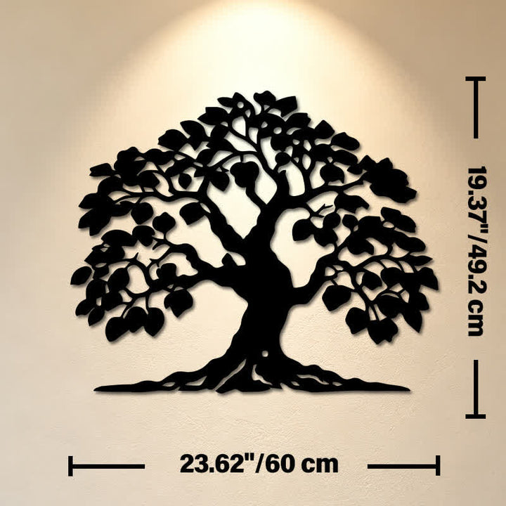 Buddha Stones Metal Tree of Life Unity Silhouette Iron Metal Meaningful Symbols Wall Arts - Approx. 60cm x 49.2cm x 0.12cm / 23.62in x 19.37in x 0.05in - image 12