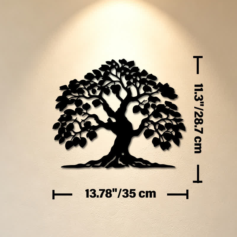 Buddha Stones Metal Tree of Life Unity Silhouette Iron Metal Meaningful Symbols Wall Arts - Approx. 35cm x 28.7cm x 0.1cm / 13.78in x 11.30in x 0.04in - image 6