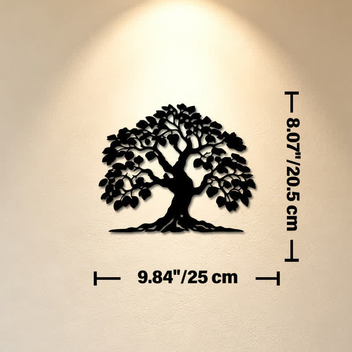 Buddha Stones Metal Tree of Life Unity Silhouette Iron Metal Meaningful Symbols Wall Arts - Approx. 25cm x 20.5cm x 0.1cm / 9.84in x 8.07in x 0.04in - image 2