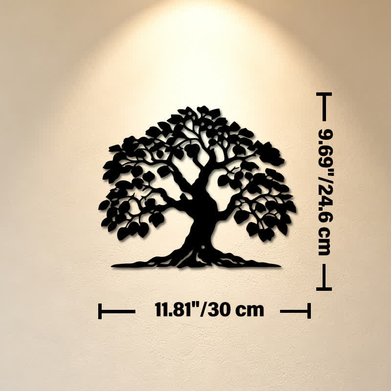 Buddha Stones Metal Tree of Life Unity Silhouette Iron Metal Meaningful Symbols Wall Arts - Approx. 30cm x 24.6cm x 0.1cm / 11.81in x 9.69in x 0.04in - image 4