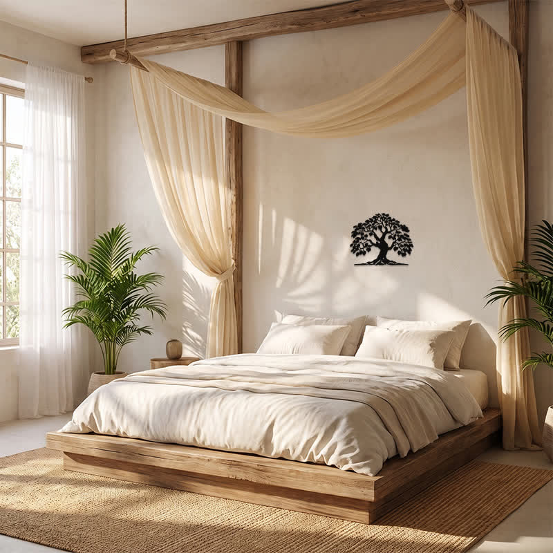 Buddha Stones Metal Tree of Life Unity Silhouette Iron Metal Meaningful Symbols Wall Arts - image 9