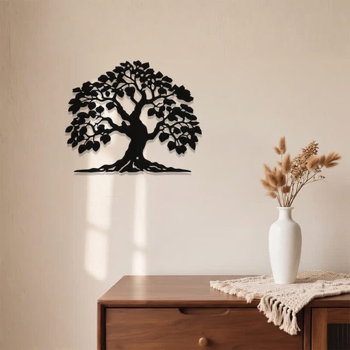 Buddha Stones Metal Tree of Life Unity Silhouette Iron Metal Meaningful Symbols Wall Arts - image 3