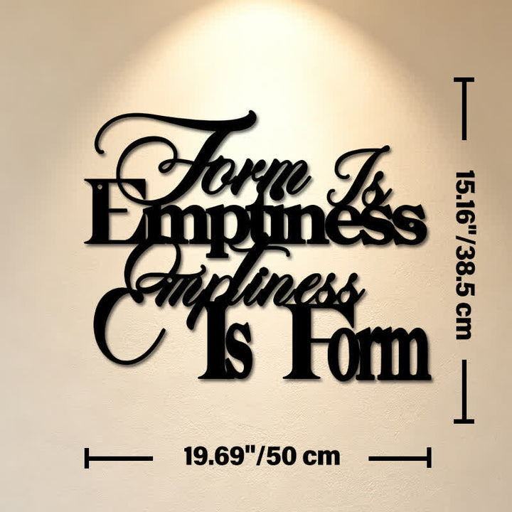 Buddha Stones Metal Form Is Emptiness Zen Quote Iron Metal Meaningful Symbols Wall ArtA - Approx. 50cm x 38.5cm x 0.12cm / 19.69in x 15.16in x 0.05in - image 10