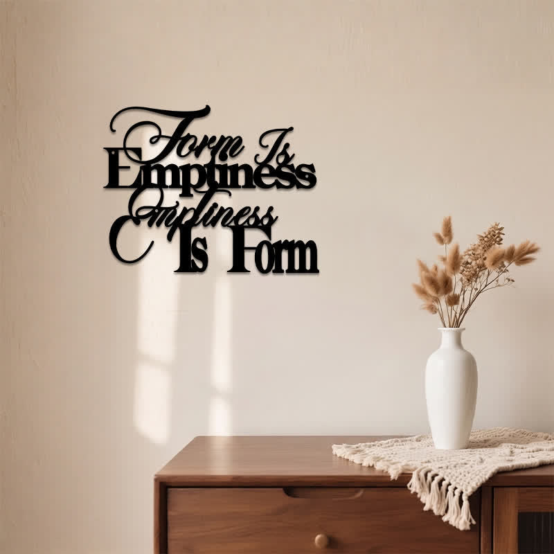 Buddha Stones Metal Form Is Emptiness Zen Quote Iron Metal Meaningful Symbols Wall ArtA - image 3