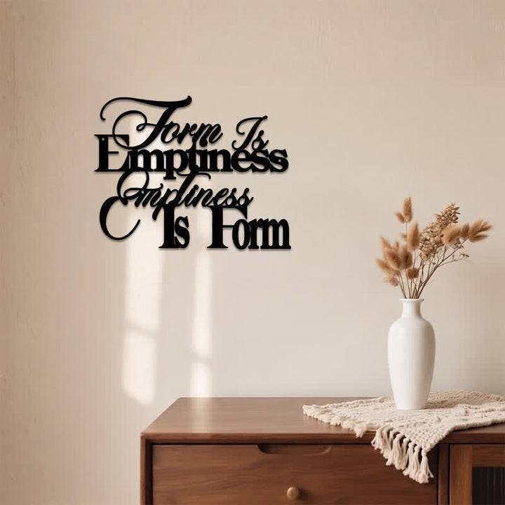 Buddha Stones Metal Form Is Emptiness Zen Quote Iron Metal Meaningful Symbols Wall ArtA - image 3