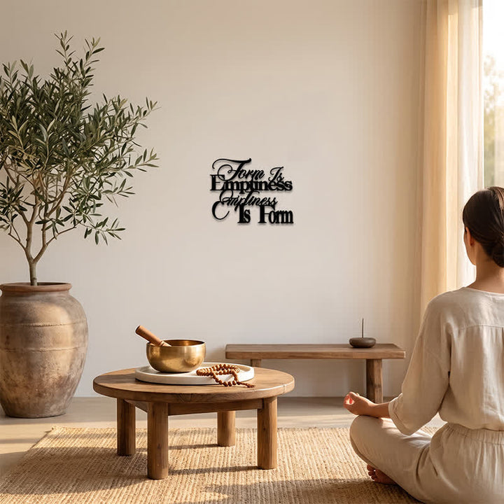 Buddha Stones Metal Form Is Emptiness Zen Quote Iron Metal Meaningful Symbols Wall ArtA - image 5