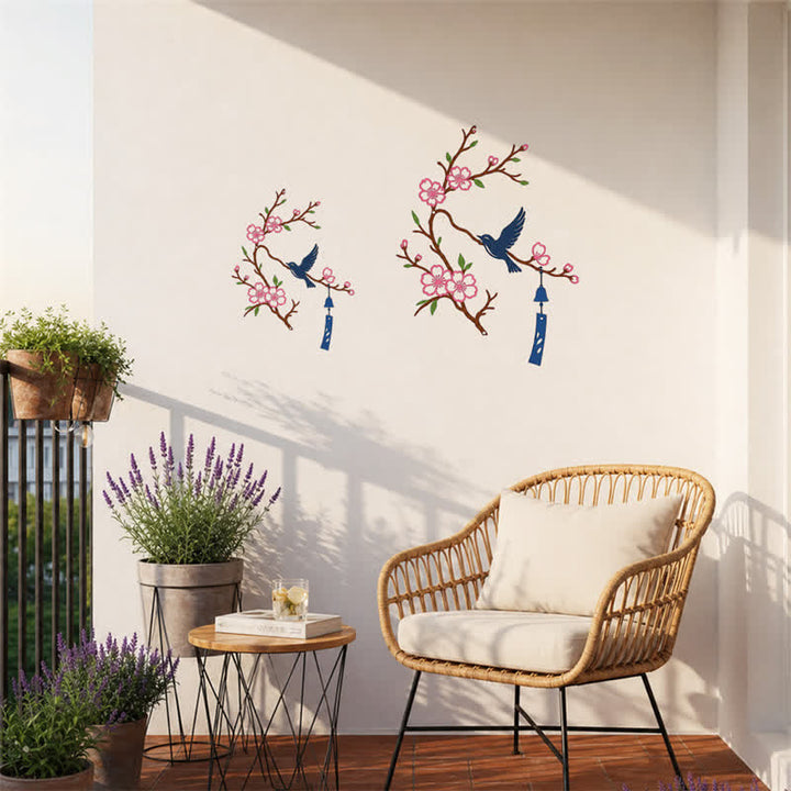 Buddha Stones Bird and Blossom Branch Iron Meaningful Symbols Wall Art - image 23