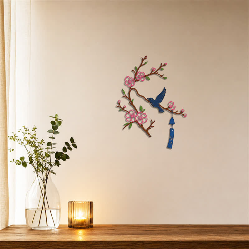 Buddha Stones Bird and Blossom Branch Iron Meaningful Symbols Wall Art - image 17