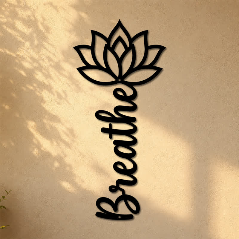 Buddha Stones Lotus Breathe New Beginnings Vertical Iron Meaningful Symbols Wall Art - image 7