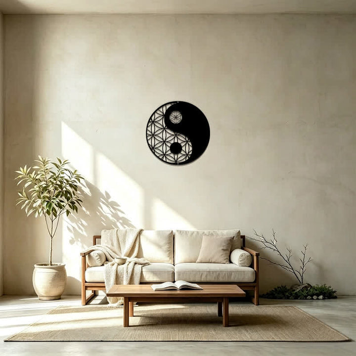 Buddha Stones Minimalist Yin Yang Balance Iron Metal Wall Decor - image 15