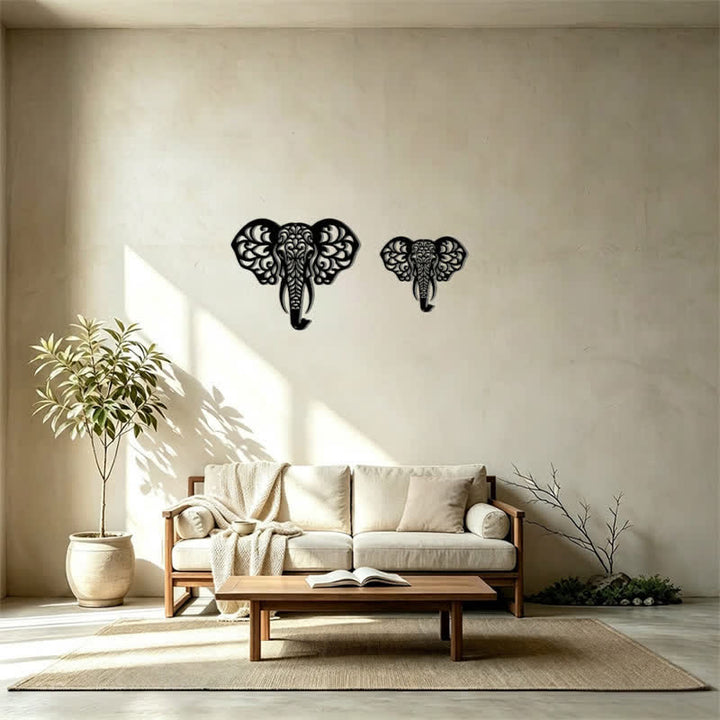 Buddha Stones Sacred Elephant Iron Metal Wall Decor Of Wisdom - image 15
