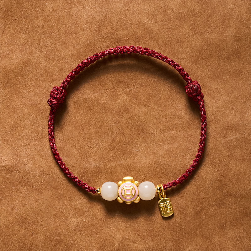 Buddha Stones Turtle Red String Hand-Woven Strength Bracelet - Pink - image 10
