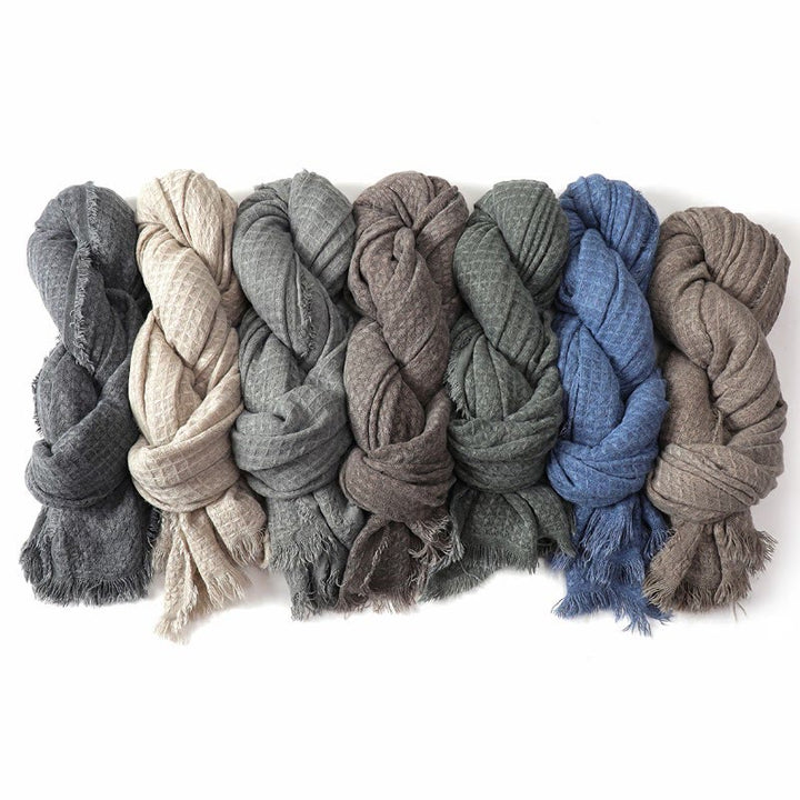 Buddha Stones Fall Winter Textured Tassel Cozy Wrap Scarves - image 16