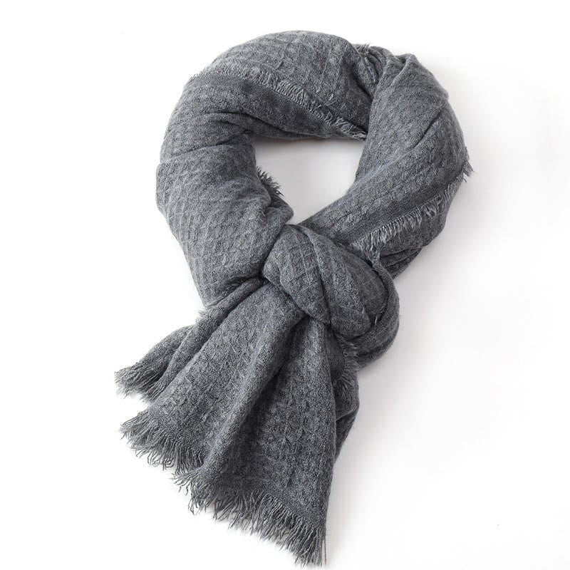 Buddha Stones Fall Winter Textured Tassel Cozy Wrap Scarves - image 1