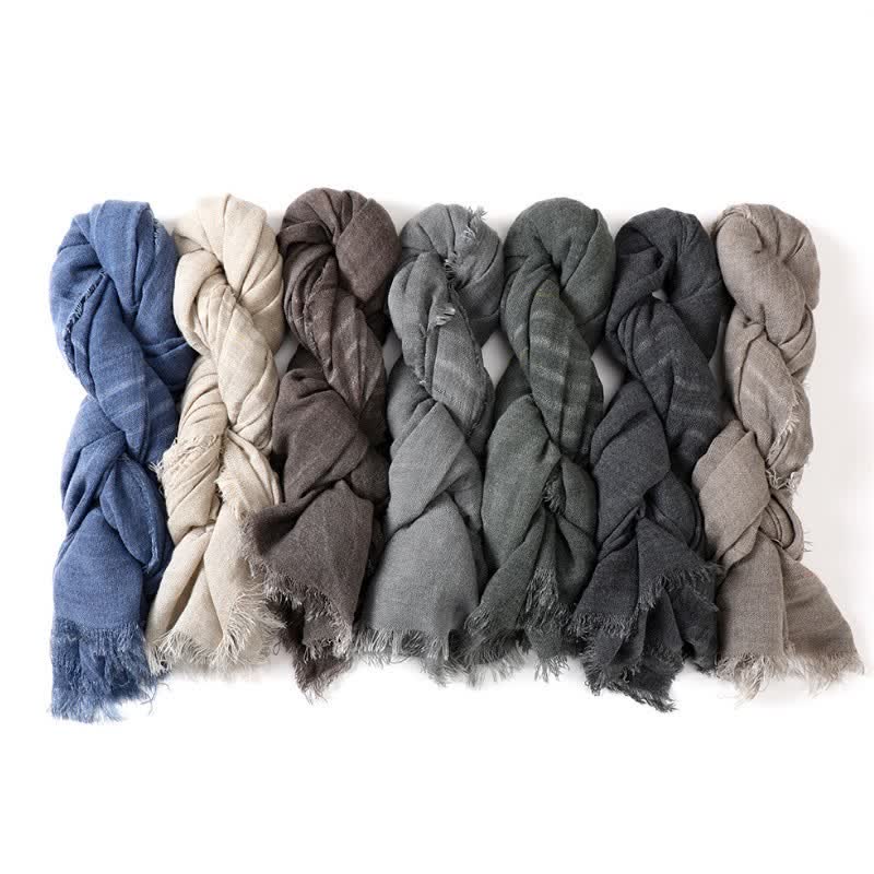 Buddha Stones Spring Fall Artful Textured Everyday Men's Scarf - image 14