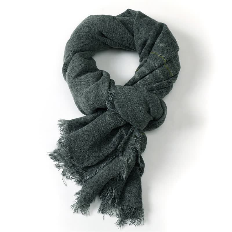 Buddha Stones Spring Fall Artful Textured Everyday Men's Scarf - image 13