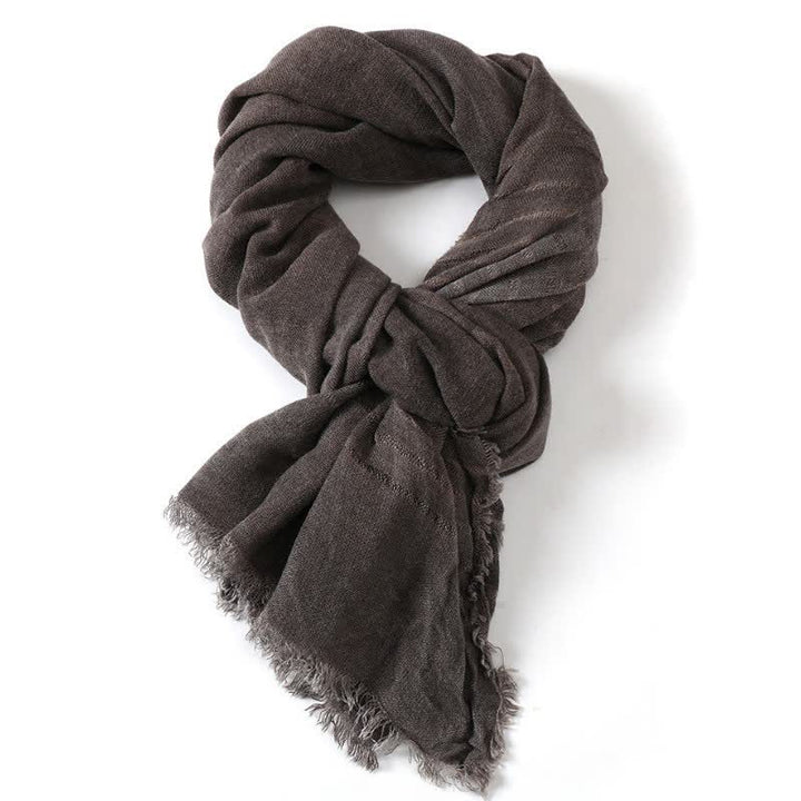 Buddha Stones Spring Fall Artful Textured Everyday Scarves - SaddleBrown - image 6