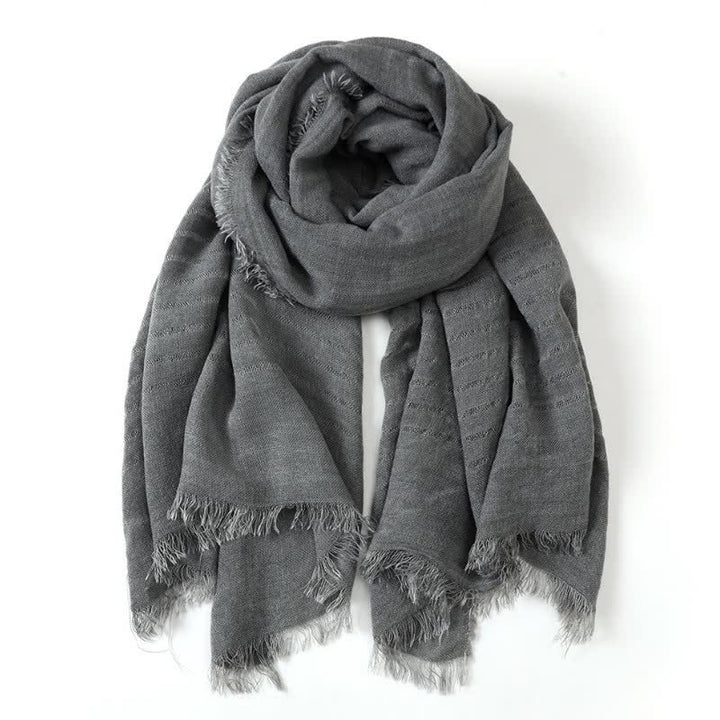Buddha Stones Spring Fall Artful Textured Everyday Scarves - DimGray - image 10