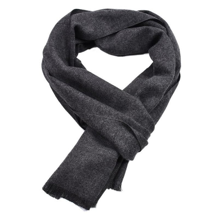 Buddha Stones Fall Winter Solid Color Tassel Cozy Long Scarves - DarkSlateGray - image 6