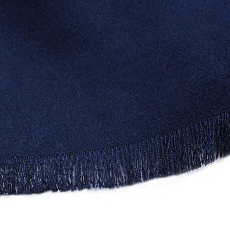 Buddha Stones Fall Winter Solid Color Tassel Cozy Long Scarves - image 3