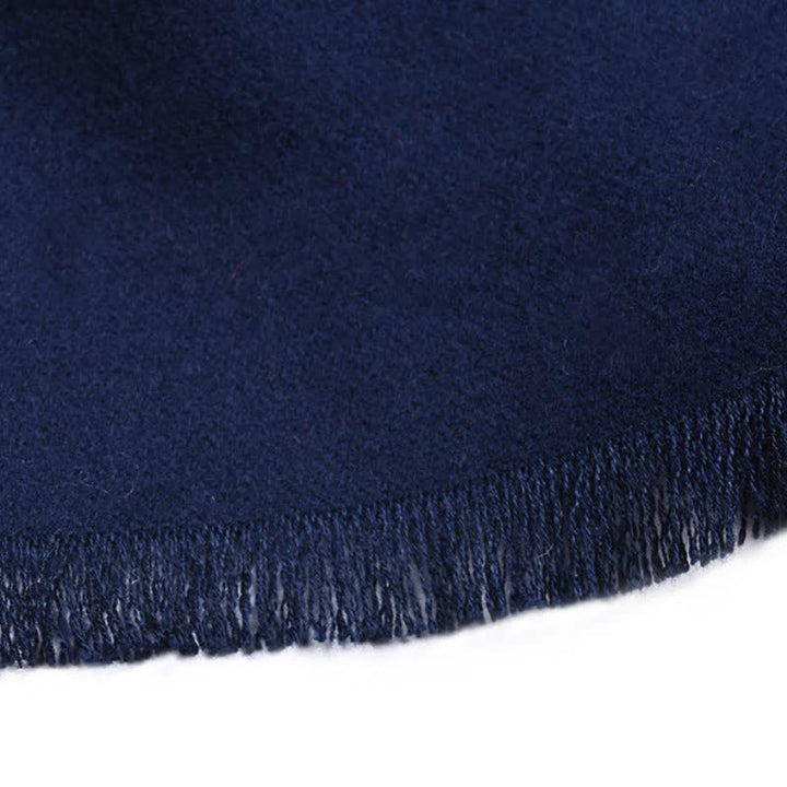 Buddha Stones Fall Winter Solid Color Tassel Cozy Long Scarves - image 3