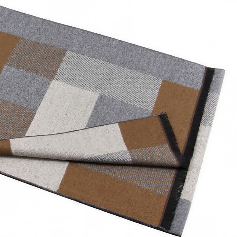 Buddha Stones Fall Winter Classic Plaid Tassel Cozy Rectangular Scarves - image 9