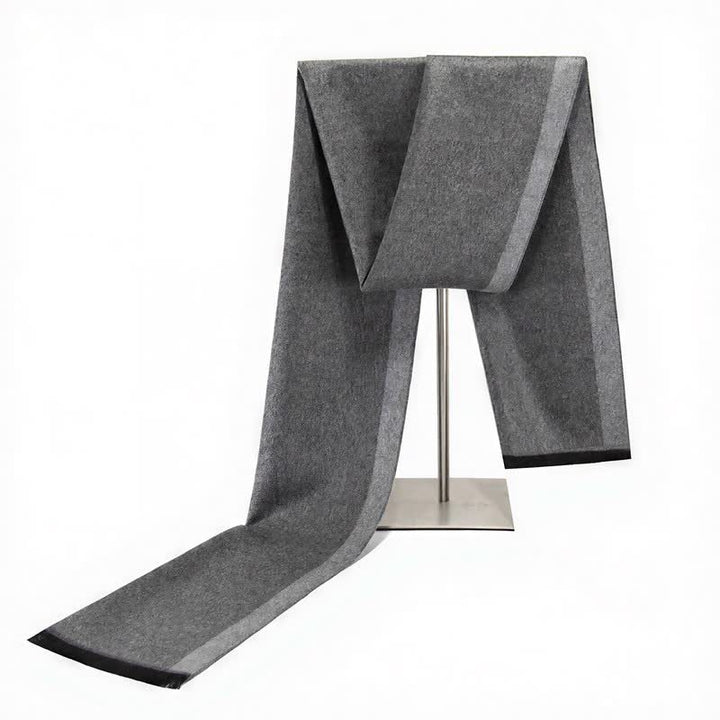 Buddha Stones Fall Winter Urban Stripe Tassel Warm Wrap Men's Scarf - LightGrey - image 19