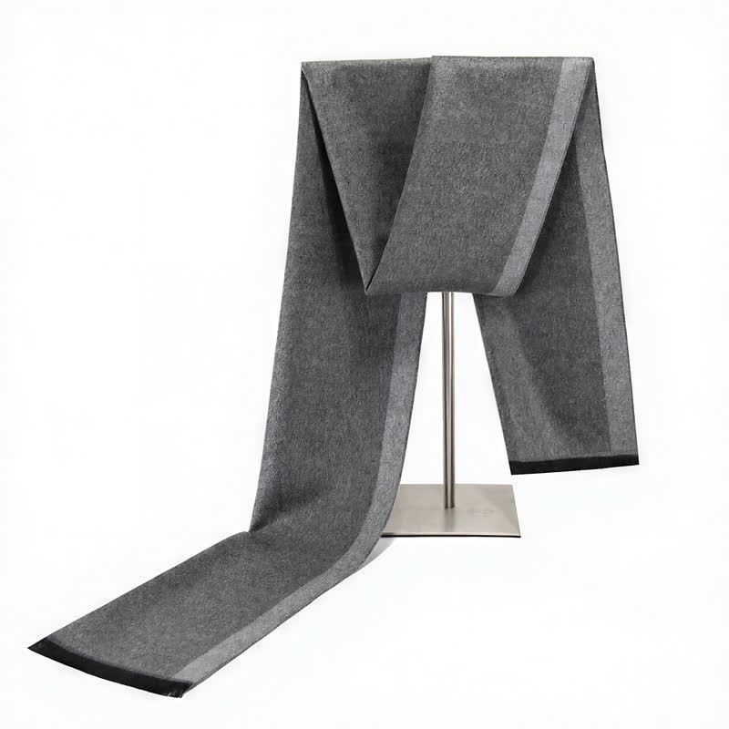 Buddha Stones Fall Winter Urban Stripe Tassel Warm Wrap Scarves - LightGrey - image 19