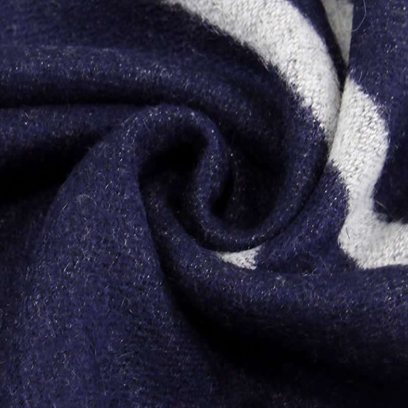 Buddha Stones Fall Winter Urban Stripe Tassel Warm Wrap Men's Scarf - image 6