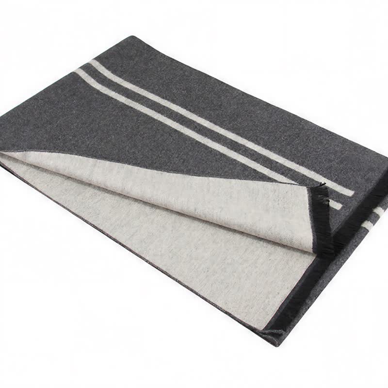 Buddha Stones Fall Winter Urban Stripe Tassel Warm Wrap Scarves - image 1