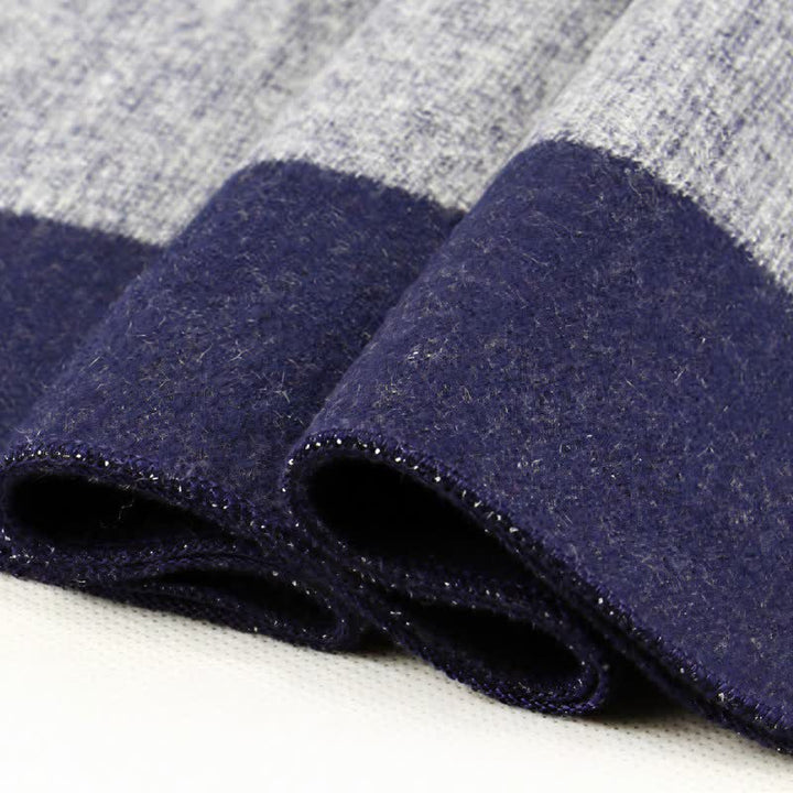 Buddha Stones Fall Winter Urban Stripe Tassel Warm Wrap Scarves - image 11