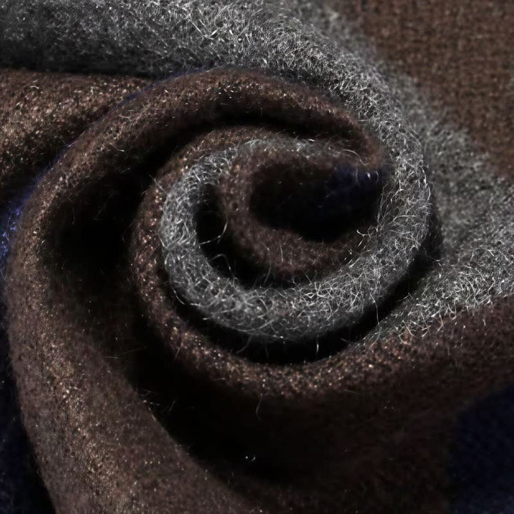 Buddha Stones Fall Winter Urban Stripe Tassel Warm Wrap Scarves - image 13