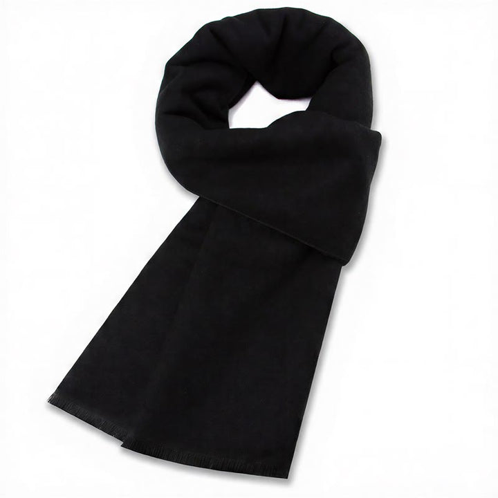 Buddha Stones Fall Winter Classic Grey Plaid Fringe Cozy Scarves - Black - image 19