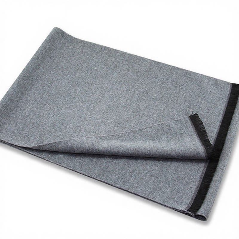 Buddha Stones Fall Winter Classic Grey Plaid Fringe Cozy Scarves - image 1