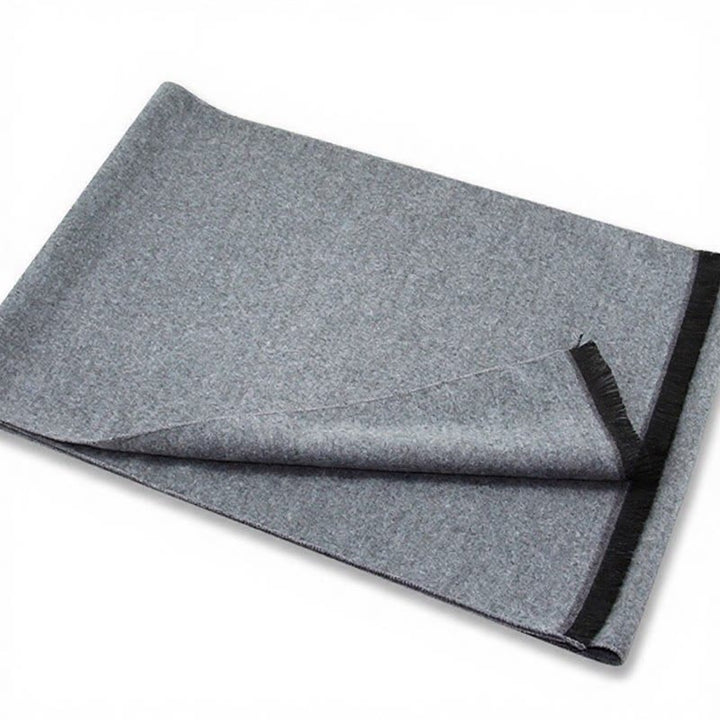 Buddha Stones Fall Winter Classic Grey Plaid Fringe Cozy Scarves - image 1