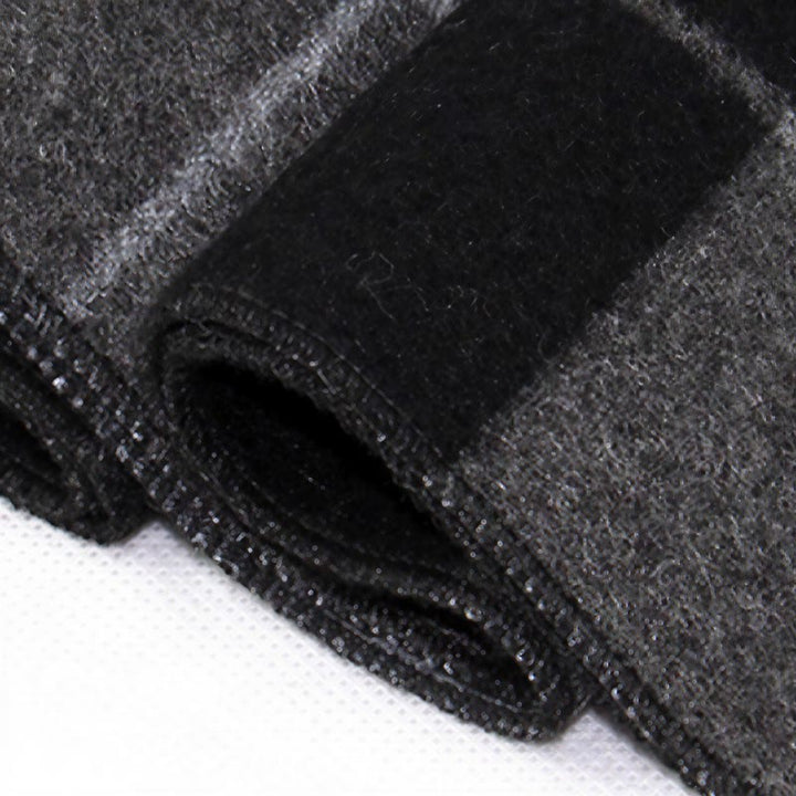 Buddha Stones Fall Winter Classic Grey Plaid Fringe Cozy Men's Scarf - image 9