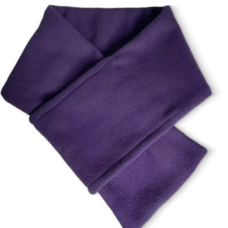 Buddha Stones Fall Winter Plush Cross Front Neck Warmer Minimalist Scarves - image 25