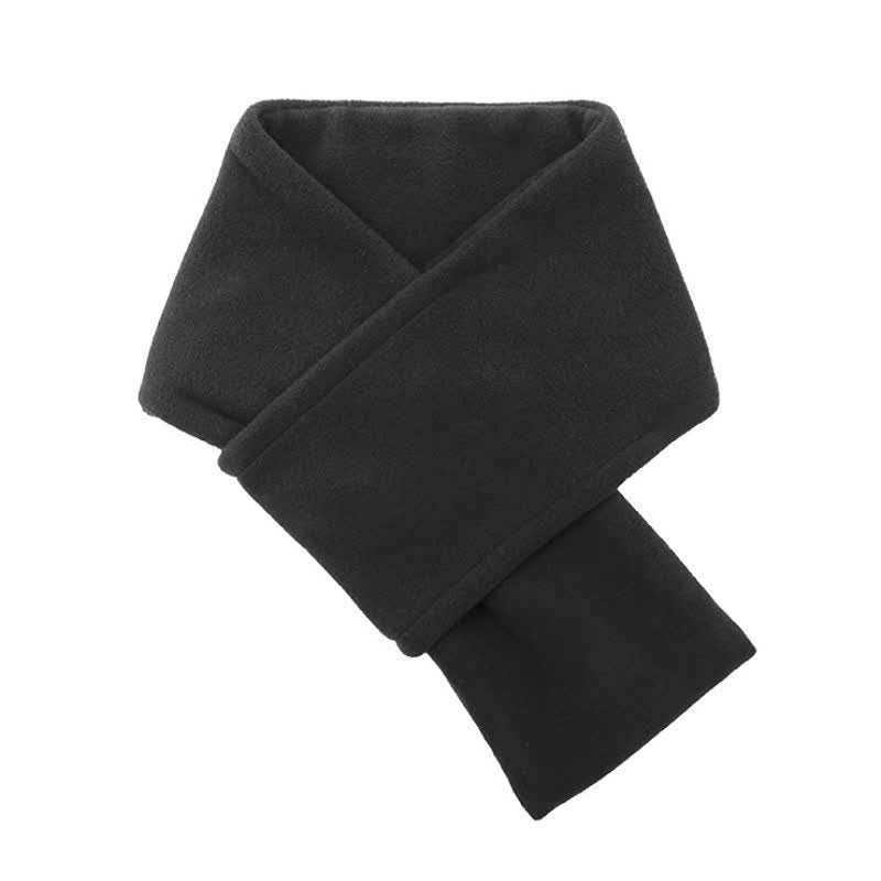 Buddha Stones Fall Winter Plush Cross Front Neck Warmer Minimalist Men's Scarf - image 1