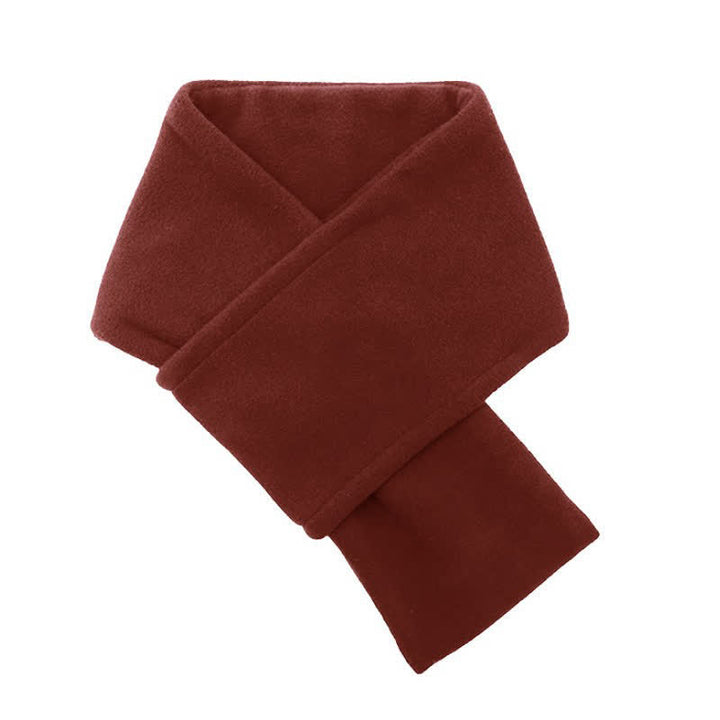 Buddha Stones Fall Winter Plush Cross Front Neck Warmer Minimalist Scarves - image 9